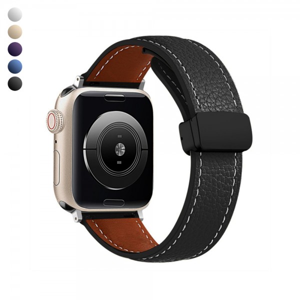 Apple Watch 38-40-41 mm Uyumlu KR414 Daks Seri Deri Kordon…