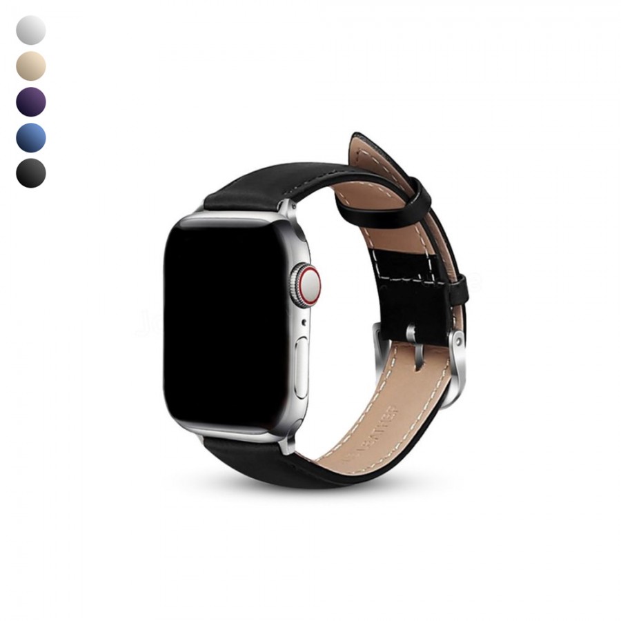 Apple Watch 42 44 45 49 mm Uyumlu  NL26 Deri Kordon