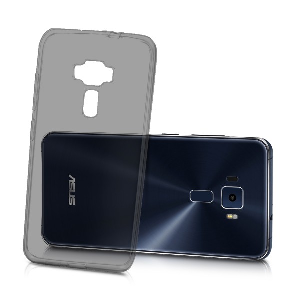 Asus Zenfone 3 5.2" Kılıf Soft Silikon Şeffaf/Siyah Arka Kapak…