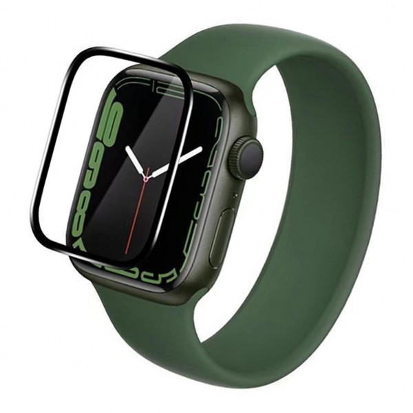 Bufalo Apple Watch 41mm Ekran Koruyucu 3D Kavisli PMMA Nano Siyah Çerçev…