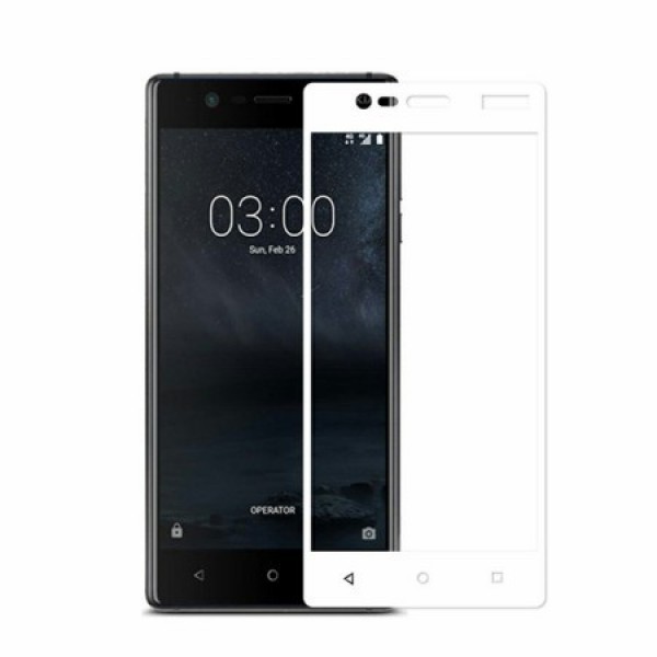 Bufalo Nokia 3 Kavisli 3D Cam Ekran Koruyucu Beyaz…