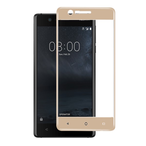 Bufalo Nokia 3 Kavisli 3D Cam Ekran Koruyucu Gold…