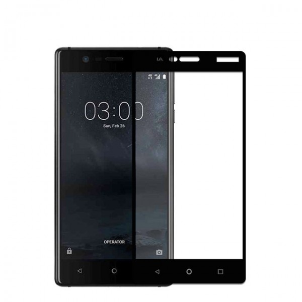 Bufalo Nokia 3 Kavisli 3D Cam Ekran Koruyucu Siyah…