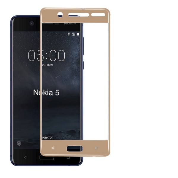 Bufalo Nokia 5 Kavisli 3D Cam Ekran Koruyucu Gold…