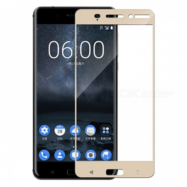 Bufalo Nokia 6 Kavisli 3D Cam Ekran Koruyucu Gold…