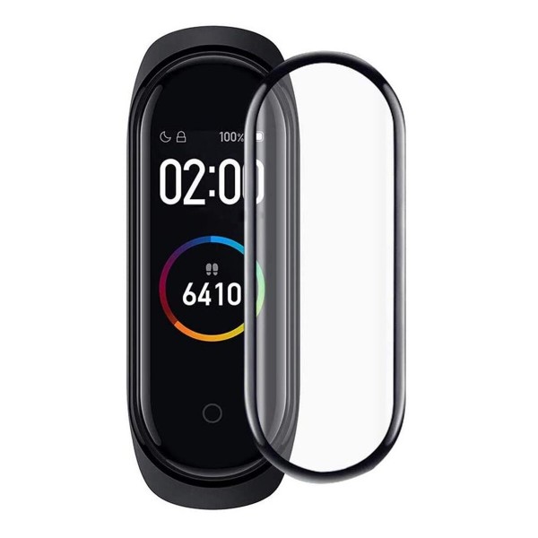 Bufalo Xiaomi Mi Band 5 Ekran Koruyucu 3D Kavisli PMMA Nano Siyah Çerçev…