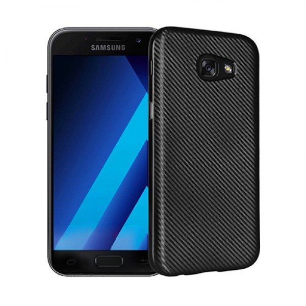 FitCase Galaxy A5 2017 (A520) Elektroliz Carbon Desen Arka Kapak Siyah…