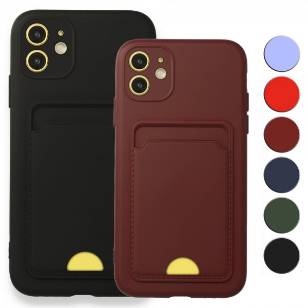 FitCase iPhone 11 Cardy Soft Delikli Kartlık Cepli Silikon Kapak…