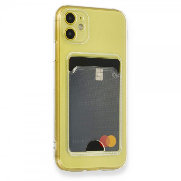 FitCase iPhone 11 Kılıf Cardy Şeffaf Kartlık Cepli Kapak…