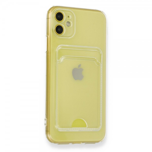 FitCase iPhone 11 Kılıf Cardy Şeffaf Kartlık Cepli Kapak…