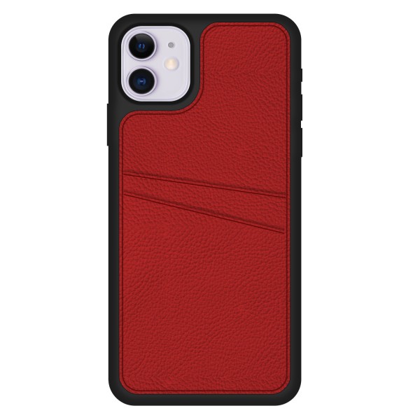 FitCase iPhone 11 Kılıf Proda Deri Çift Kartlık Cepli Kapak…