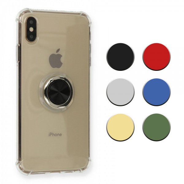 FitCase iPhone X / XS Kılıf Gross Ring Şeffaf Arka Kapak…