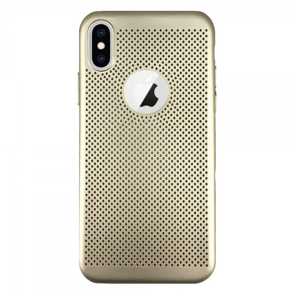 FitCase iPhone X / XS Kılıf Point Sert Arka Kapak Gold…