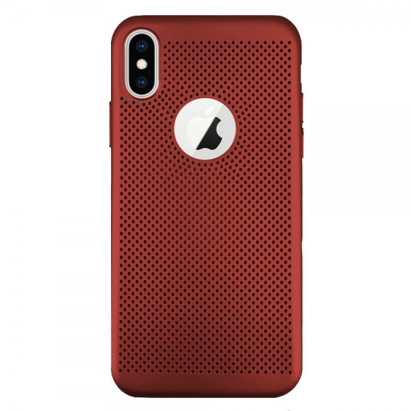 FitCase iPhone X / XS Kılıf Point Sert Arka Kapak Kırmızı…