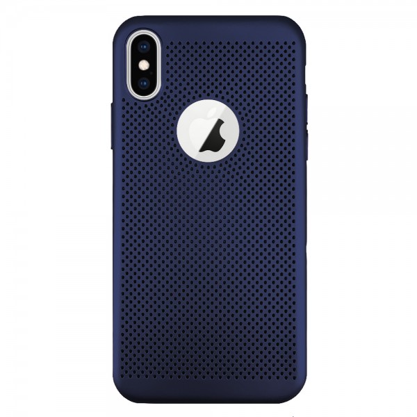 FitCase iPhone X / XS Kılıf Point Sert Arka Kapak Lacivert…