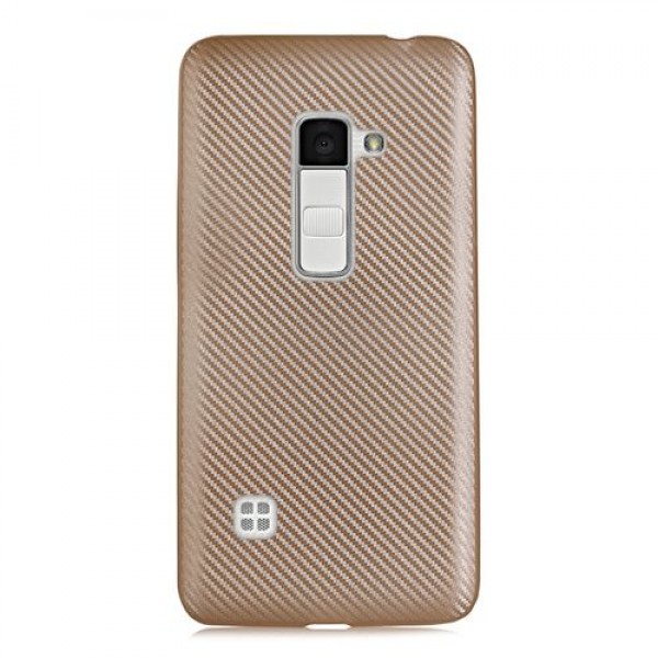 FitCase LG K8 K350 Carbon Desen Arka Kapak Gold…