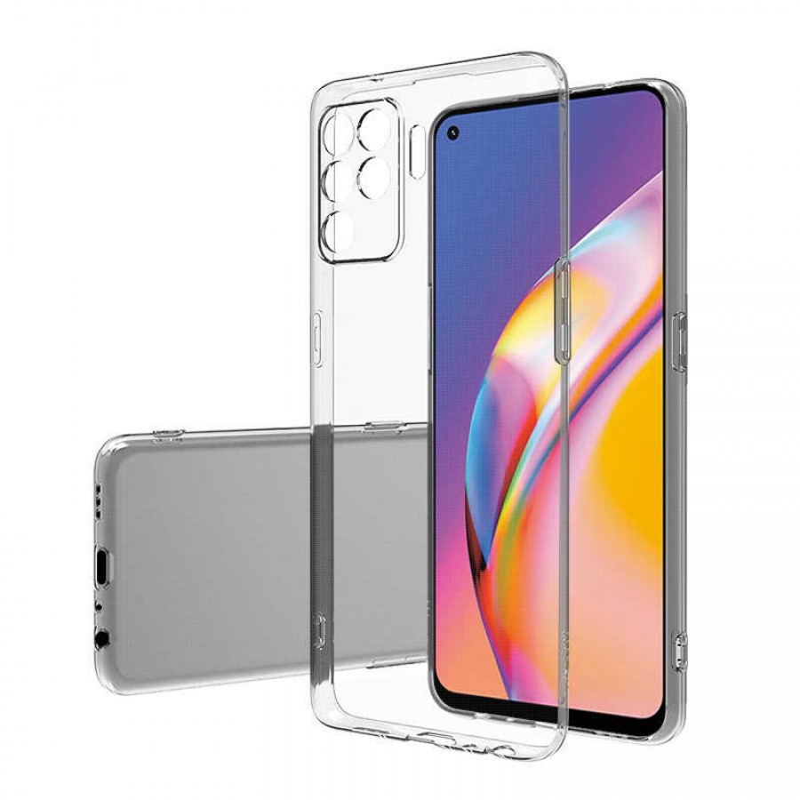 FitCase Oppo Reno 5 Lite Kılıf Kamera Korumalı Silikon Şeffaf Arka Kapak