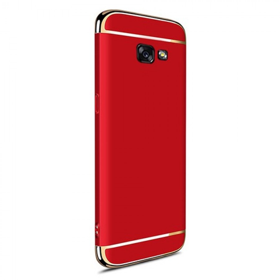 FitCase Samsung A3 2017 (A320) Golden Frame Arka Kapak Kırmızı