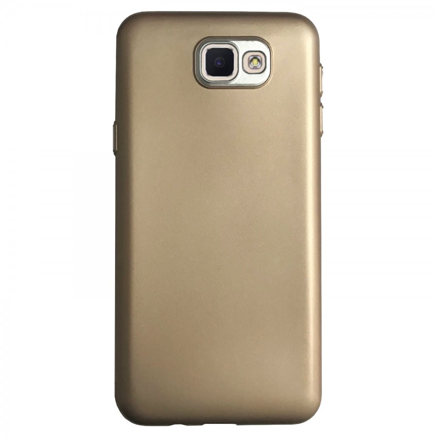 FitCase Samsung J5 Prime (G570) Metal Kamera Korumalı Silikon Arka Kapak Gold