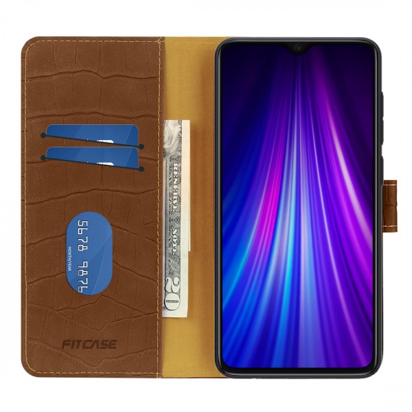 Xiaomi Redmi Note 8 Pro Kılıf Kroko Desen Kapaklı Cüzdanlı…