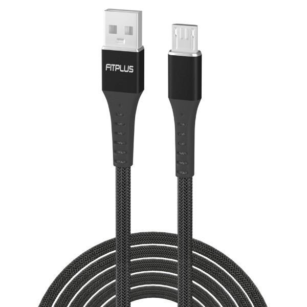 FitPlus Strong ST-111 Micro USB Data/Şarj Kablosu 3A 1mt Örgü - Siyah…