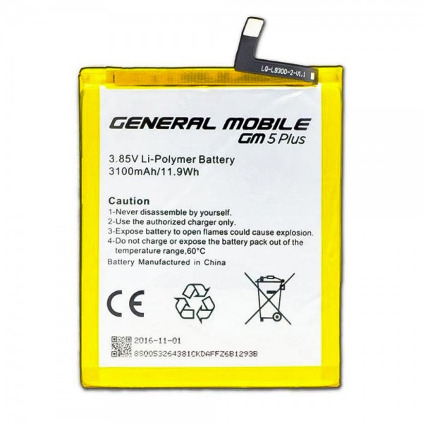 General Mobile GM 5 PLUS Batarya 3100 mAh…