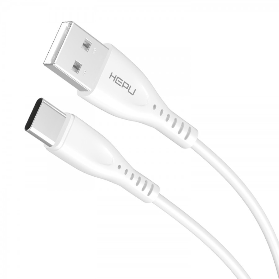 HEPU HP-418 Venus USB - Type-C QC3.0 3.1A Şarj Kablosu 1mt Beyaz