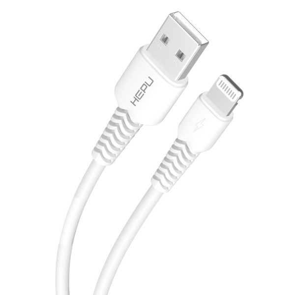 HEPU HP-424 Mild USB - iPh Lightning QC3.0 3.1A Şarj Kablosu 30cm Beyaz…