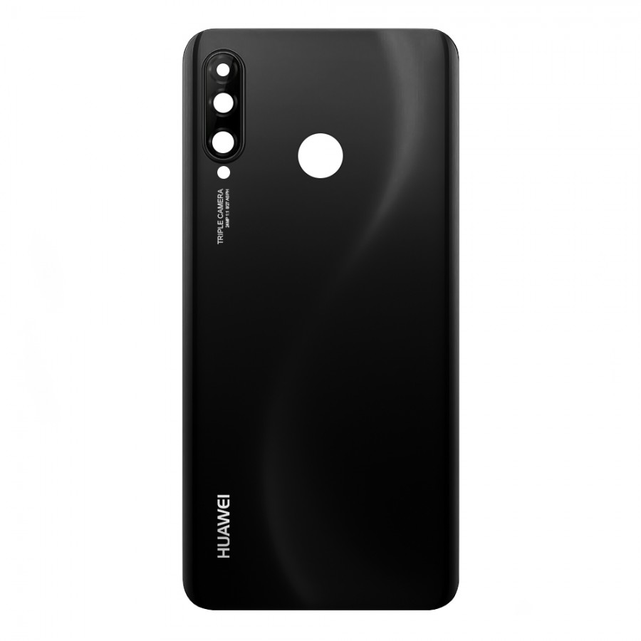 Huawei P30 Lite 24MP Arka Kapak Batarya Pil Kapağı Lensli - Siyah