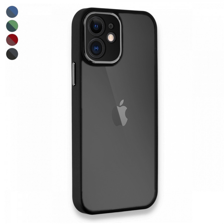 iPhone 11 Kılıf Freya Lazer Lens Kamera Çerçeveli Silikon Kapak