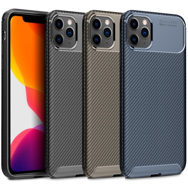 iPhone 11 Pro Max Kılıf Focus Carbon Desen Silikon Arka Kapak…