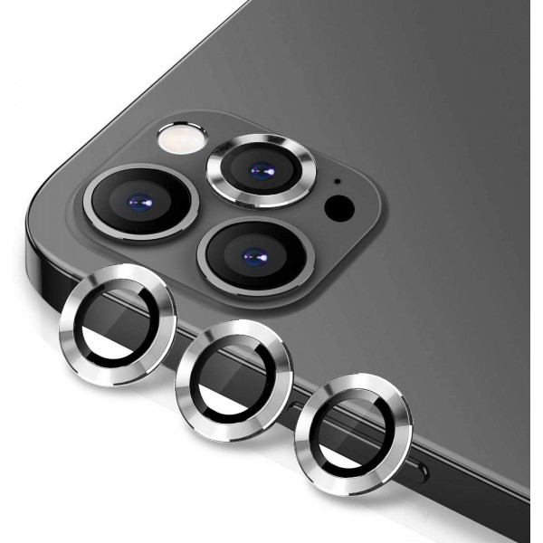 iPhone 12 Pro Max Kamera Lens Koruyucu Cam Metal Kenarlı 3lü Set…