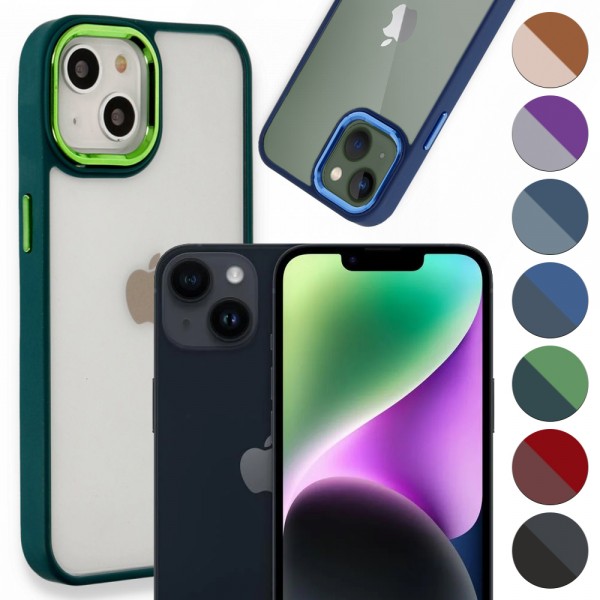 iPhone 14 Kılıf Luna Lens Kamera Çerçeveli Silikon Kapak…