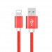 NoTech iPhone Lightning Kırılmaz USB Kablo 1.5mt Kırmızı 