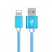 NoTech iPhone Lightning Kırılmaz USB Kablo 1.5mt Mavi 