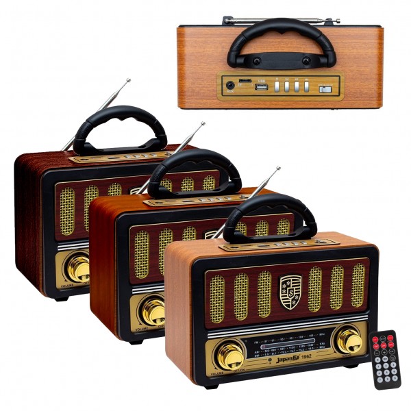 JapanEx JPN-1962 Nostalji Radyo Bluetooth Hoparlör USB/SD/FM/BT…