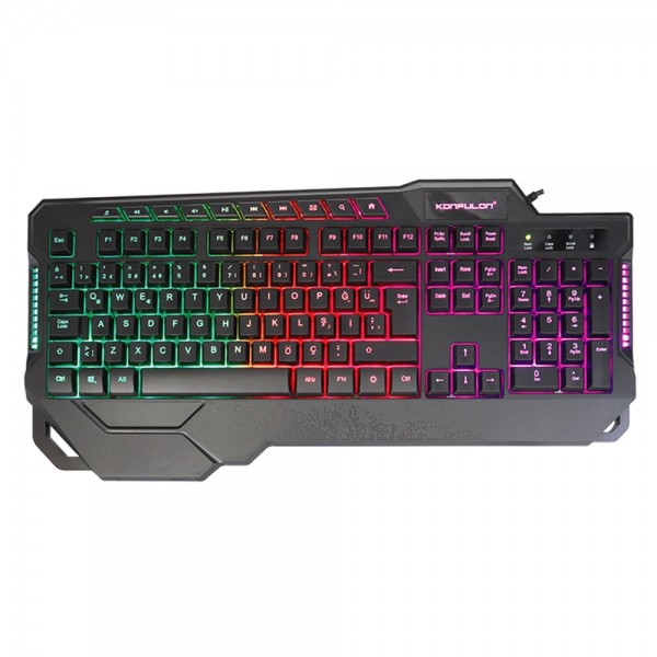 Konfulon MK80 RGB Işıklı Mekanik Hisli Kablolu Q Klavye…