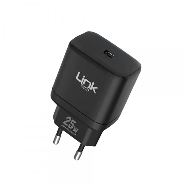 LinkTech C211 25W PD Type-C Çıkışlı Şarj Adaptörü Siyah…