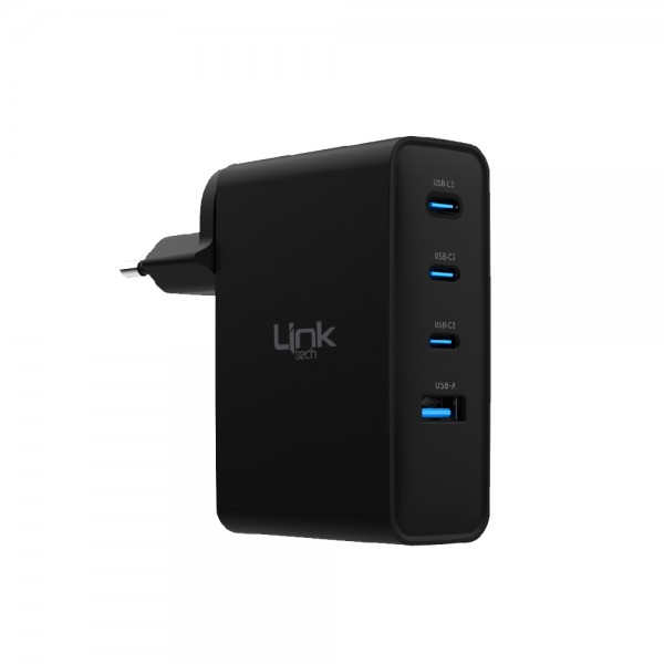 LinkTech G861 Premium 100W PD GaN3 1xUSB + 3x USB-C Şarj Adaptörü (Baş…