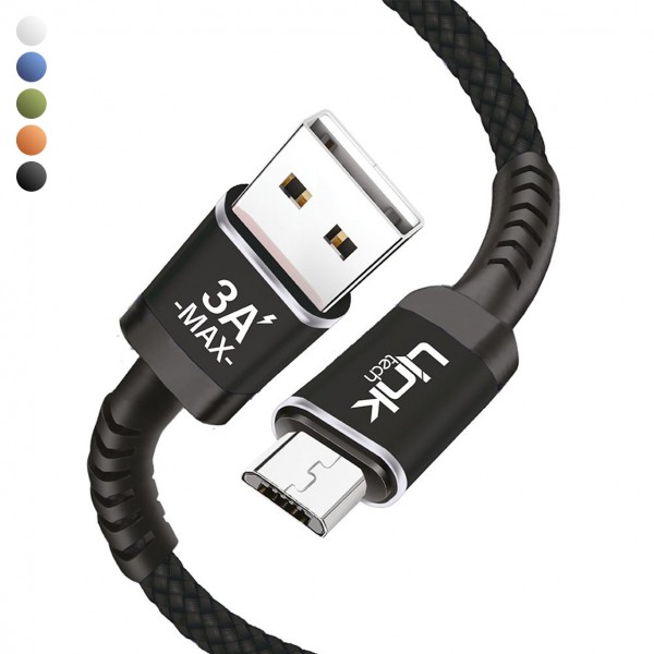 Linktech K421 Safe Micro USB Data/Şarj Kablosu 3A 1mt…