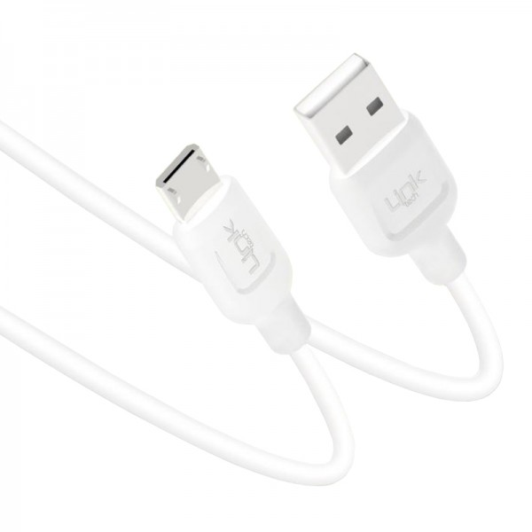 Linktech K448 Strong Micro USB Data/Şarj Kablosu 1mt 2.4A Beyaz