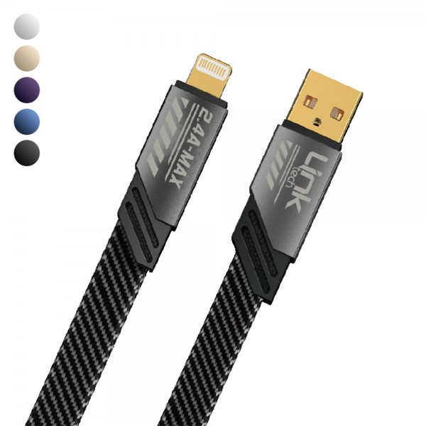 Linktech K471 Mecha Style USB - Lightning 12W 2.4A 1.2mt Şarj Kablosu…
