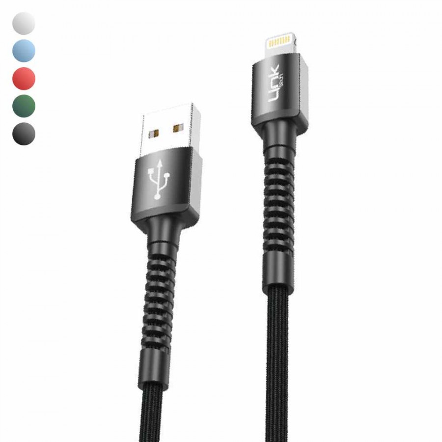 LinkTech K550 Lightning-USB Metal Başlı Data/Şarj Kablosu 3A 1mt