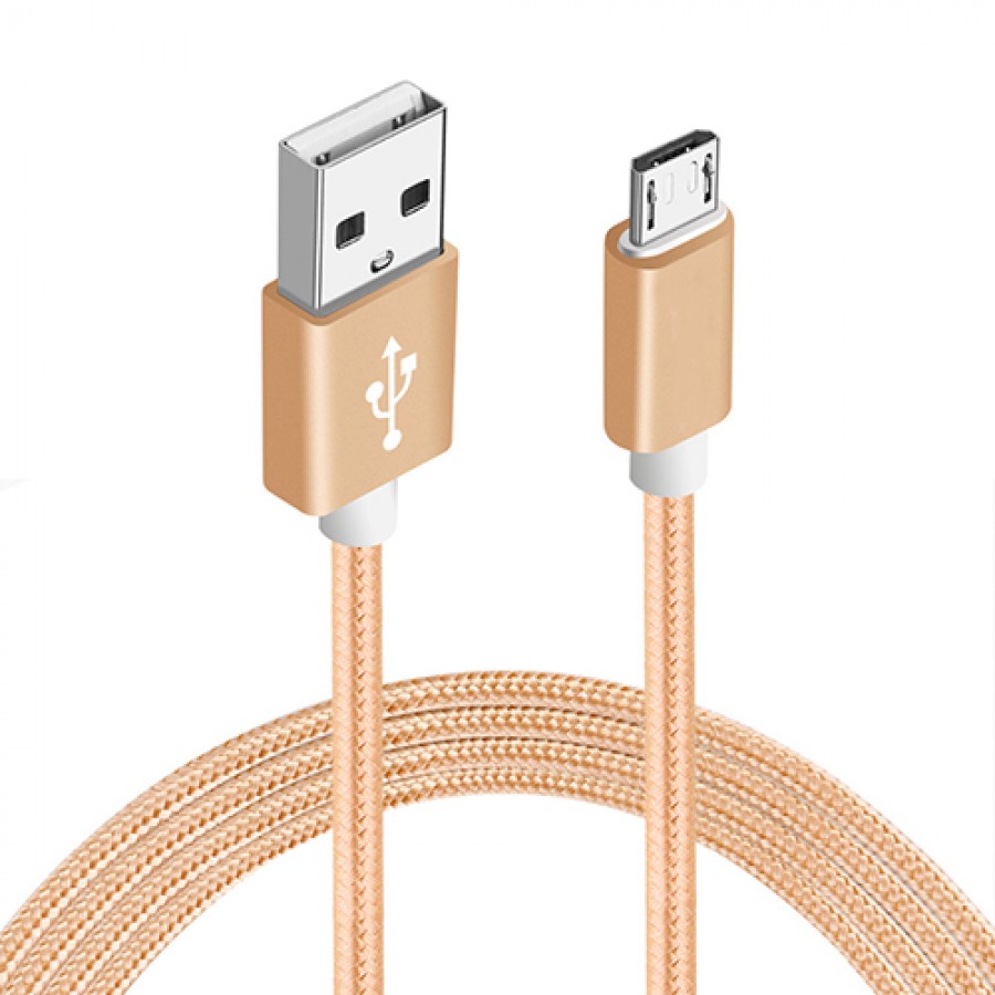 NoTech Micro USB Kırılmaz USB Kablo 1.5mt Gold 