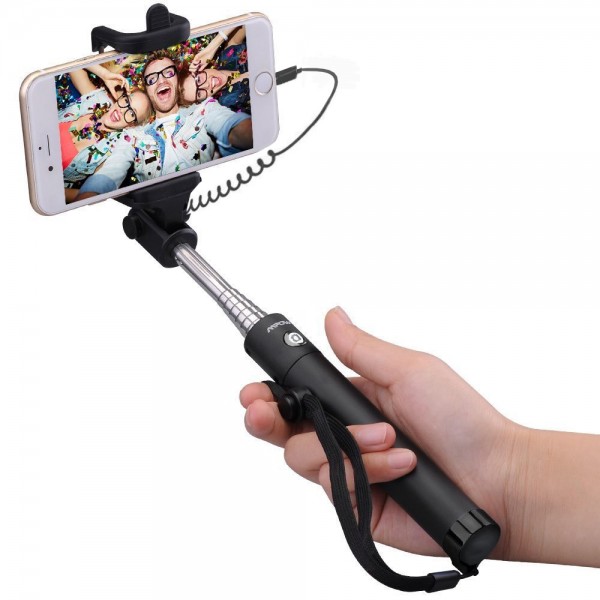 NoTech Selfie Çubuğu Lightning Girişli Kablo Katlanır 78cm…