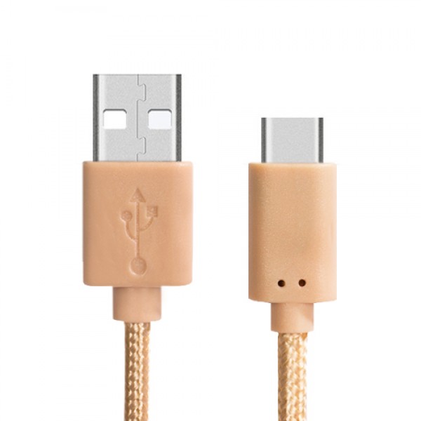 NoTech Type-C (USB-C) Kırılmaz USB Kablo 20cm Gold…