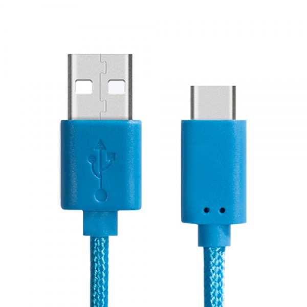 NoTech Type-C (USB-C) Kırılmaz USB Kablo 20cm Mavi…