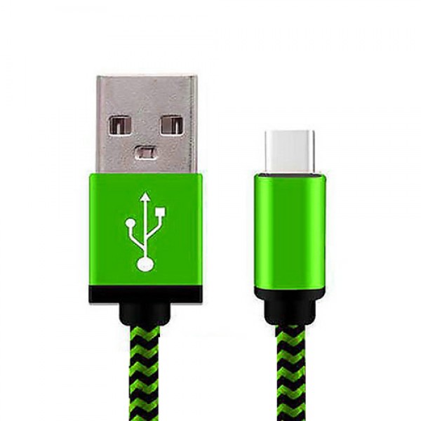 NoTech Type-C (USB-C) Kırılmaz USB Kablo 20cm Yeşil…