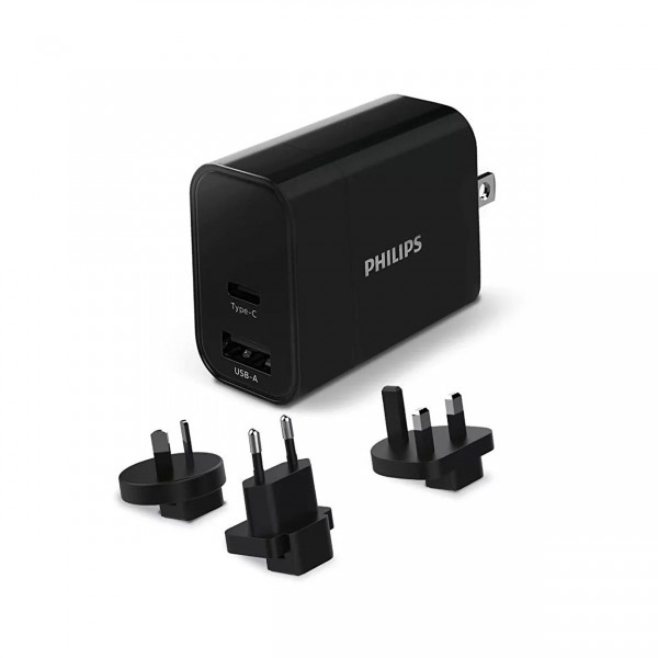 Philips DLP2621T 30W USB-A + Type-C Şarj Adaptörü Siyah…