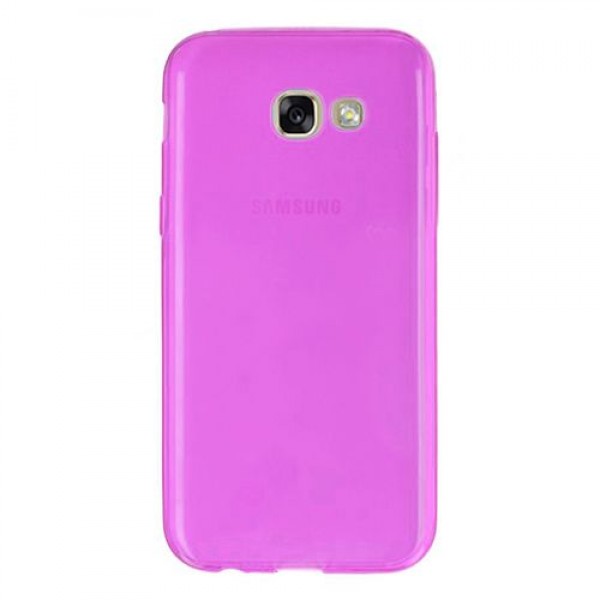 Samsung Galaxy A3 2017 (A320) Kılıf Soft Silikon Şeffaf-Pembe Arka …